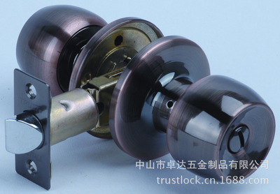 【供應(yīng)優(yōu)質(zhì)出口 中山小欖 紅古銅色 不銹鋼球形 浴室鎖】價格,廠家,圖片,其他鎖具,中山市卓達(dá)五金制品-